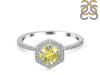 Lemon Quartz & White Topaz Ring LEM-RDR-3146.