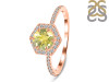 Lemon Quartz & White Topaz Ring LEM-RDR-3146.