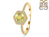Lemon Quartz & White Topaz Ring LEM-RDR-3146.