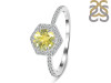 Lemon Quartz & White Topaz Ring LEM-RDR-3146.