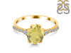 Lemon Quartz & White Topaz Ring LEM-RDR-3148.