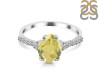 Lemon Quartz & White Topaz Ring LEM-RDR-3148.