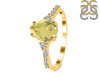 Lemon Quartz & White Topaz Ring LEM-RDR-3148.