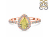 Lemon Quartz & White Topaz Ring LEM-RDR-3161.