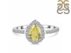 Lemon Quartz & White Topaz Ring LEM-RDR-3161.