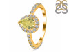 Lemon Quartz & White Topaz Ring LEM-RDR-3161.
