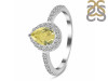 Lemon Quartz & White Topaz Ring LEM-RDR-3161.