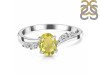 Lemon Quartz & White Topaz Ring LEM-RDR-3163.
