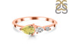 Lemon Quartz  & White Topaz Ring LEM-RDR-3238.