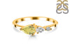 Lemon Quartz  & White Topaz Ring LEM-RDR-3238.