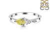 Lemon Quartz  & White Topaz Ring LEM-RDR-3238.