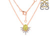 Lemon Quartz & White Topaz Necklace LEM-RN-72.