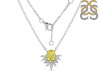 Lemon Quartz & White Topaz Necklace LEM-RN-72.