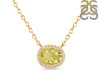 Lemon Quartz & White Topaz Necklace LEM-RN-85.