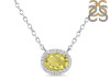 Lemon Quartz & White Topaz Necklace LEM-RN-85.