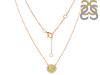 Lemon Quartz & White Topaz Necklace LEM-RN-85.