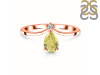 Lemon Quartz & White Topaz Ring LEM-RR-374.
