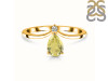 Lemon Quartz & White Topaz Ring LEM-RR-374.