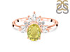 Lemon Quartz & White Topaz Ring LEM-RR-405.