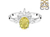 Lemon Quartz & White Topaz Ring LEM-RR-405.