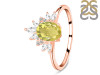 Lemon Quartz & White Topaz Ring LEM-RR-405.