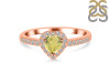 Lemon Quartz & White Topaz Ring LEM-RR-423.