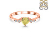 Lemon Quartz & White Topaz Ring LEM-RR-424.