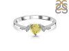 Lemon Quartz & White Topaz Ring LEM-RR-424.