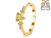 Lemon Quartz & White Topaz Ring LEM-RR-424.