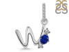 Lapis & White Topaz Alphabet W Pendant LLP-RDA-101.