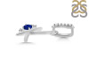 Lapis & White Topaz Alphabet K Pendant LLP-RDA-37.