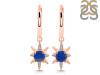 Lapis & White Topaz Hoop Earring LLP-RDE-1470.