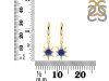 Lapis & White Topaz Hoop Earring LLP-RDE-1470.