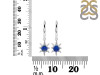 Lapis & White Topaz Hoop Earring LLP-RDE-1470.