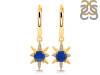 Lapis & White Topaz Hoop Earring LLP-RDE-1470.
