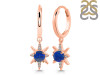 Lapis & White Topaz Hoop Earring LLP-RDE-1470.
