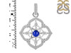 Lapis & White Topaz Pendant LLP-RDP-797-CZ-LOOP.