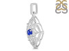 Lapis & White Topaz Pendant LLP-RDP-797-CZ-LOOP.
