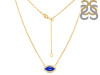 Lapis & White Topaz Necklace With Adjustable Slider Lock LLP-RN-61.