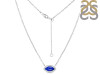 Lapis & White Topaz Necklace With Adjustable Slider Lock LLP-RN-61.