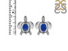 Lapis Turtle Stud Earring LLP-RUE-4.