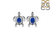 Lapis Turtle Stud Earring LLP-RUE-4.