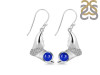 Lapis & White Topaz Whale Tail Earring LLP-RUE-10.