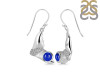 Lapis & White Topaz Whale Tail Earring LLP-RUE-10.