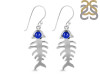 Lapis Fish Bone Earring LLP-RUE-17.