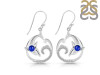 Lapis & White Topaz Dolphin & Waves Earring LLP-RUE-20.
