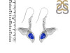 Lapis & White Topaz Whale Tail Earring LLP-RUE-30.