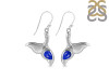 Lapis & White Topaz Whale Tail Earring LLP-RUE-30.
