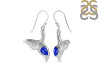 Lapis & White Topaz Whale Tail Earring LLP-RUE-30.
