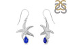 Lapis & White Topaz Star Fish Earring LLP-RUE-31.